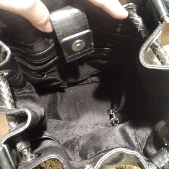 Michael Kors Signature Coated Leather Jet Set Tassel Drawstring Tote Bag Large - Picture 12 of 15